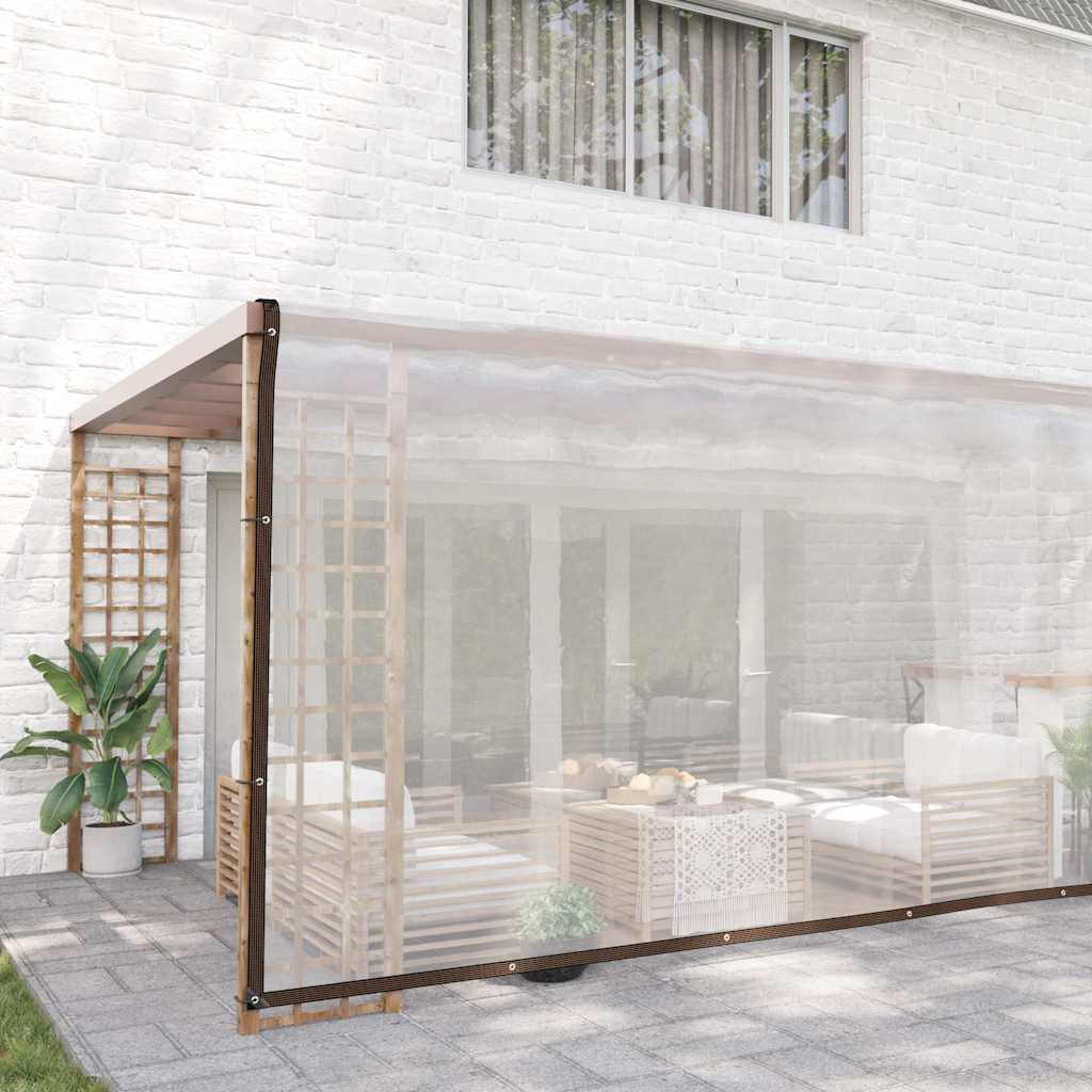 vidaXL Prelata transparenta cu ochiuri 5x10 m polietilena