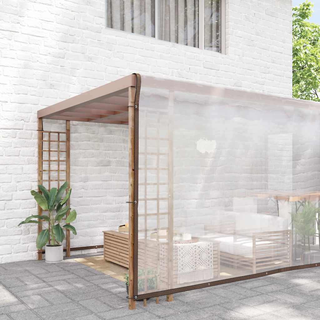 vidaXL Prelata transparenta cu ochiuri 8x8 m polietilena