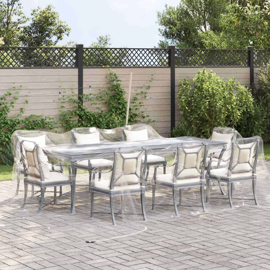 vidaXL Prelata transparenta cu ochiuri 5x6 m PVC