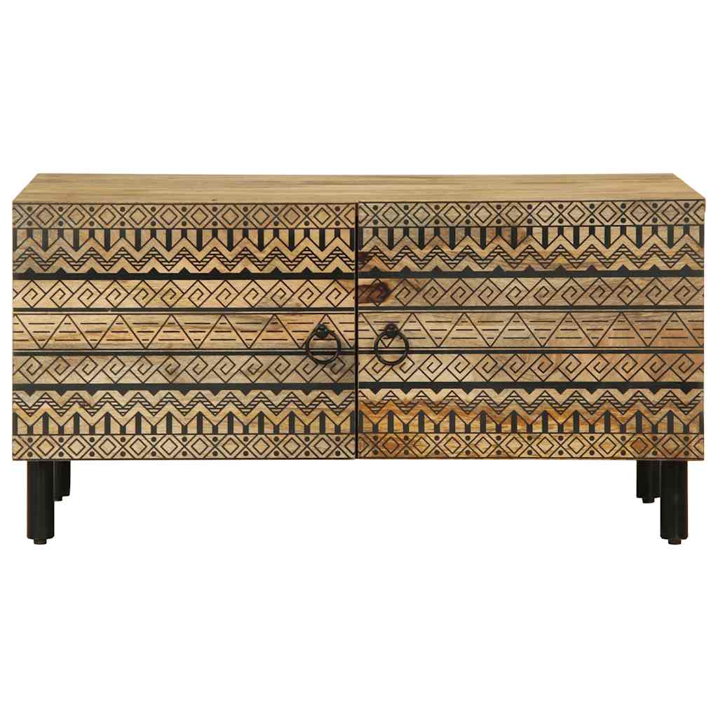 vidaXL Măsuță de cafea, negru, 80x50x40 cm, lemn masiv de mango brut vidaXL Măsuță de cafea, negru, 80x50x40 cm, lemn masiv de mango brut