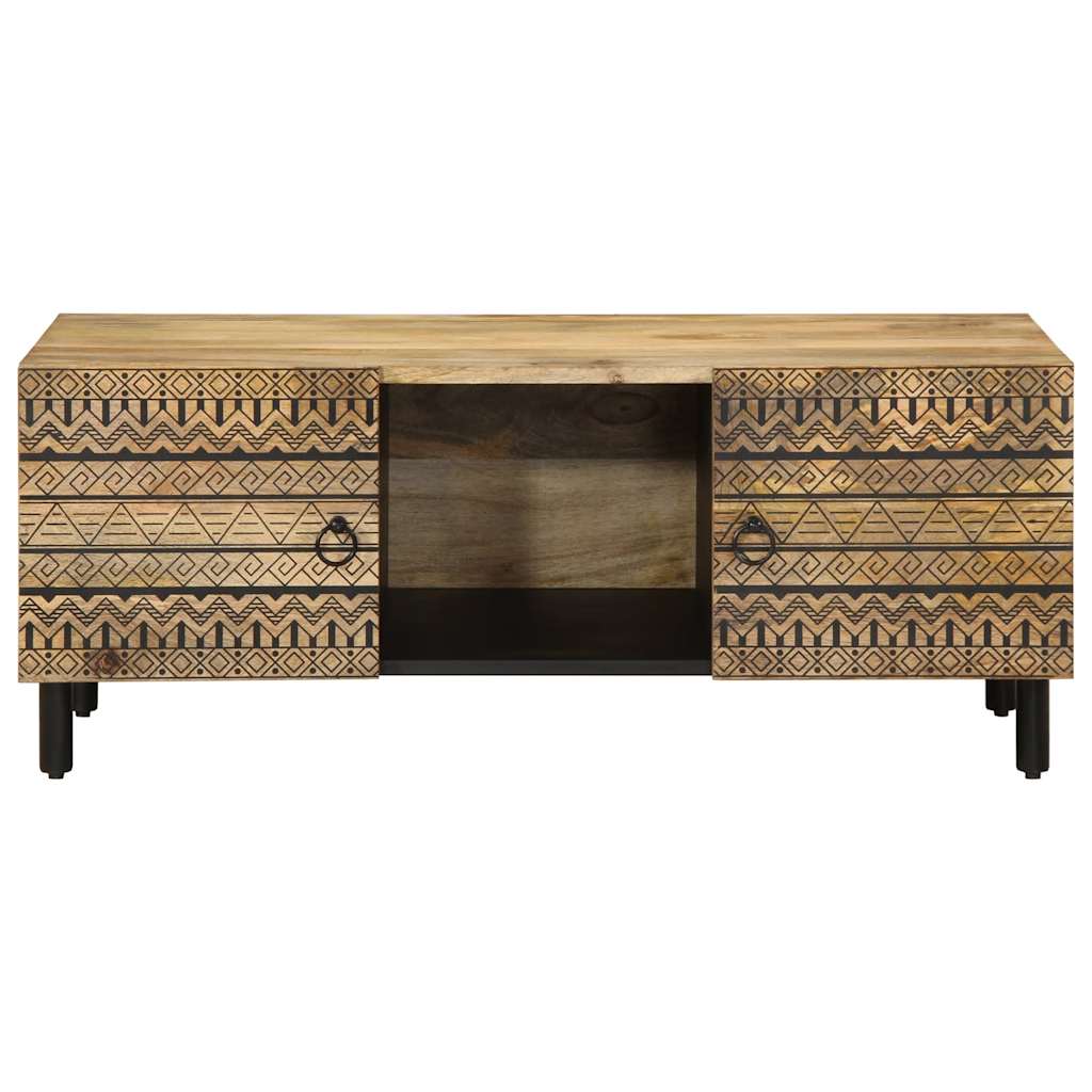 vidaXL Măsuță de cafea, negru, 100x54x40 cm, lemn masiv brut de mango vidaXL Măsuță de cafea, negru, 100x54x40 cm, lemn masiv brut de mango
