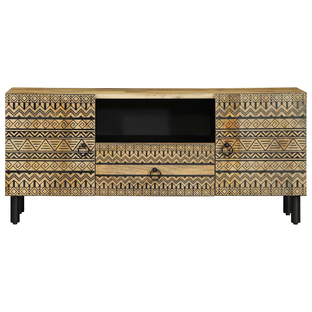 vidaXL Dulap TV, negru, 105x33,5x46 cm, lemn masiv de mango brut vidaXL Dulap TV, negru, 105x33,5x46 cm, lemn masiv de mango brut