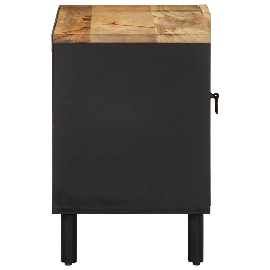 vidaXL Dulap TV, negru, 80x33,5x46 cm, lemn masiv de mango brut