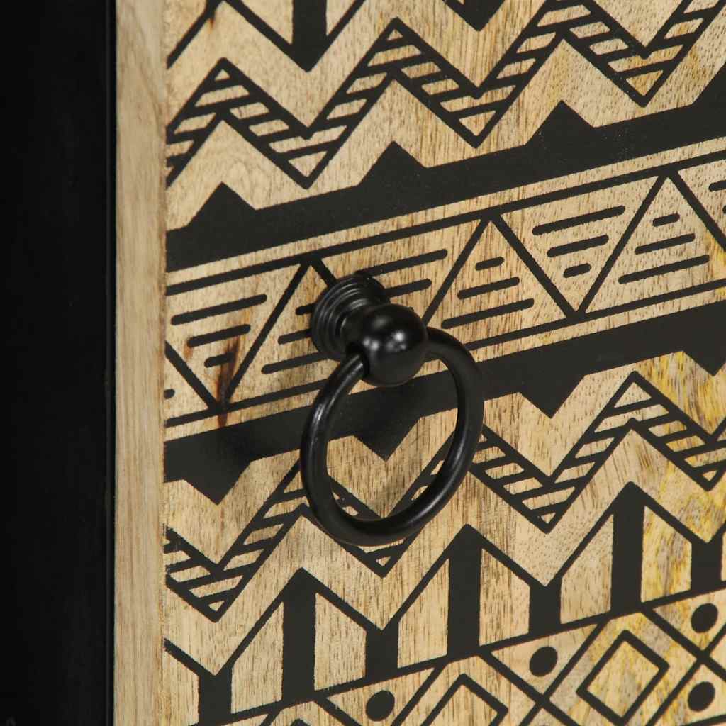 vidaXL Dulap, 90x33,5x75 cm, lemn masiv de mango brut