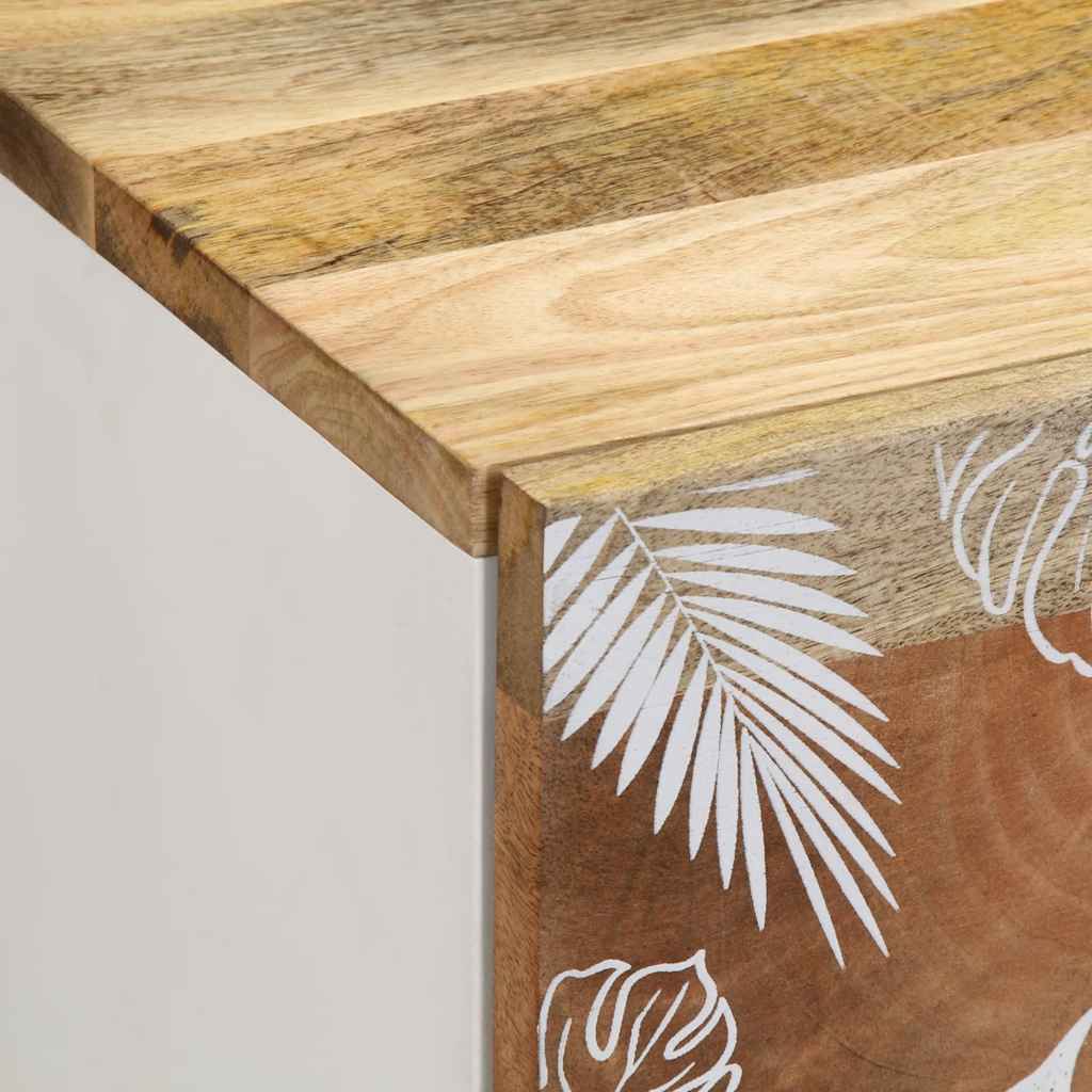 vidaXL Noptiere, 2 buc., 40x33,5x46 cm, lemn masiv de acacia