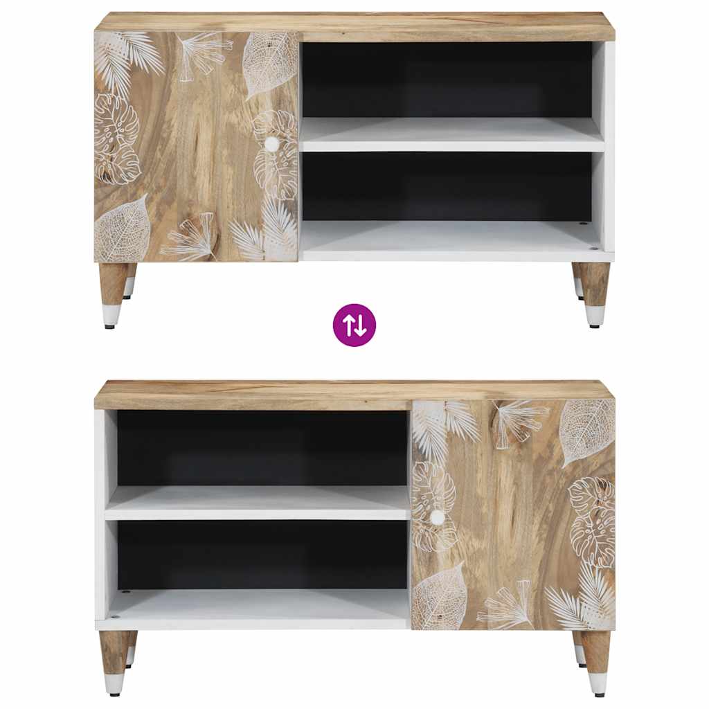vidaXL Comodă TV, 80x31,5x46 cm, lemn masiv de mango vidaXL Comodă TV, 80x31,5x46 cm, lemn masiv de mango