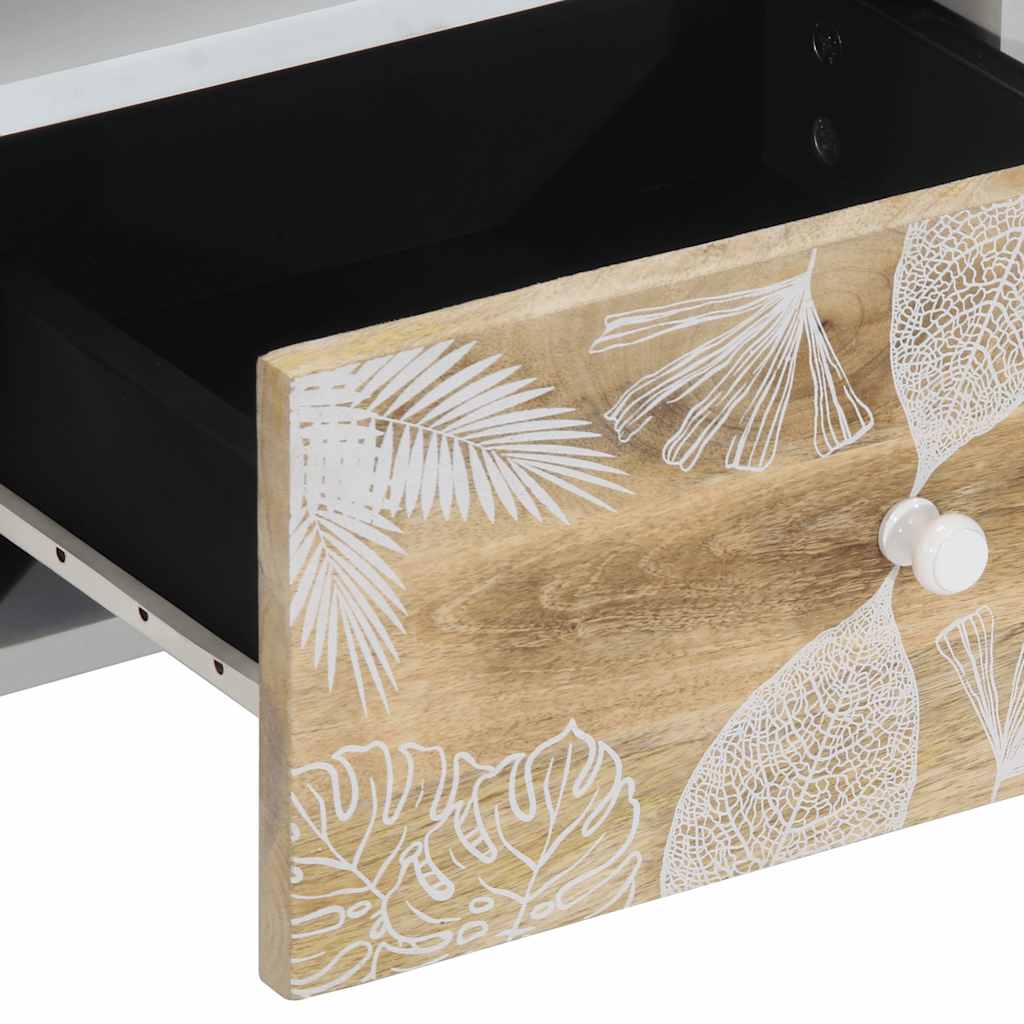 vidaXL Comodă TV, 100x33,5x46 cm, lemn masiv de mango