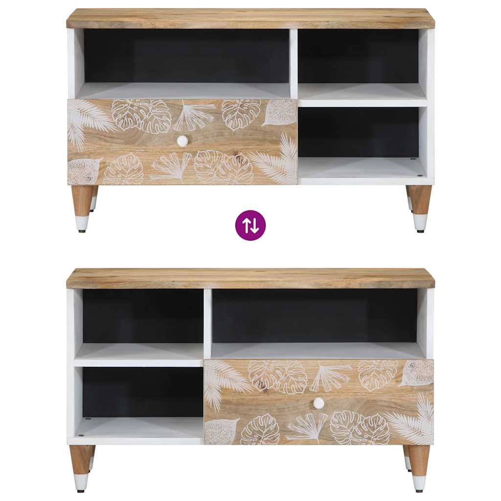 vidaXL Comodă TV, 80x33,5x46 cm, lemn masiv de mango vidaXL Comodă TV, 80x33,5x46 cm, lemn masiv de mango