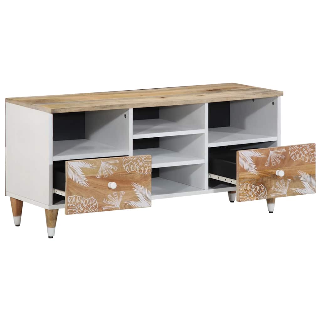 vidaXL Comodă TV, 100x33,5x46 cm, lemn masiv de mango vidaXL Comodă TV, 100x33,5x46 cm, lemn masiv de mango