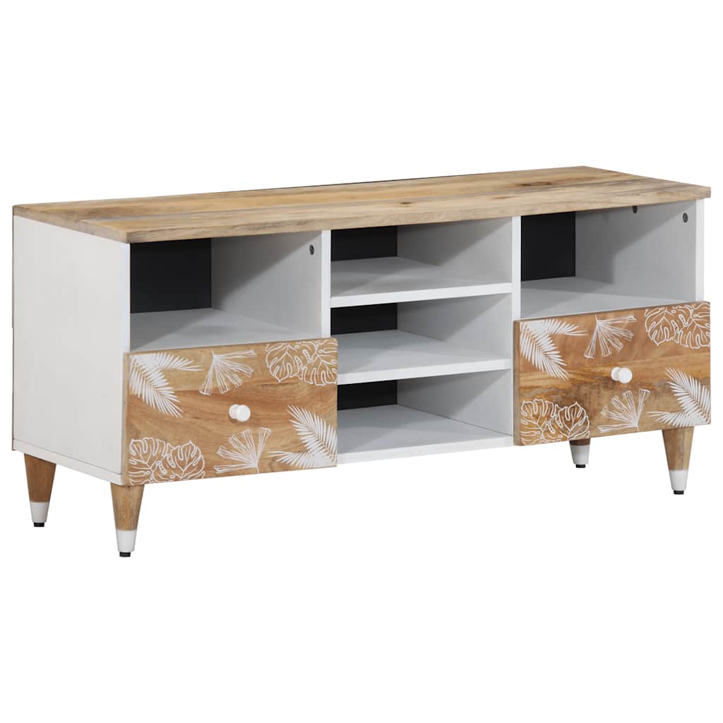 vidaXL Comodă TV, 100x33,5x46 cm, lemn masiv de mango vidaXL Comodă TV, 100x33,5x46 cm, lemn masiv de mango