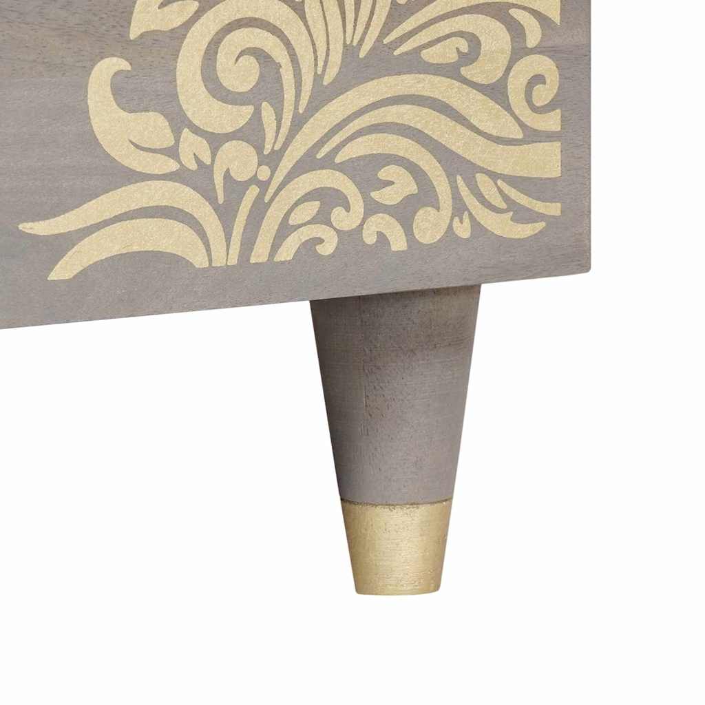 vidaXL Masă de cafea Gri 80 x 50 x 40 cm Lemn de mango solid