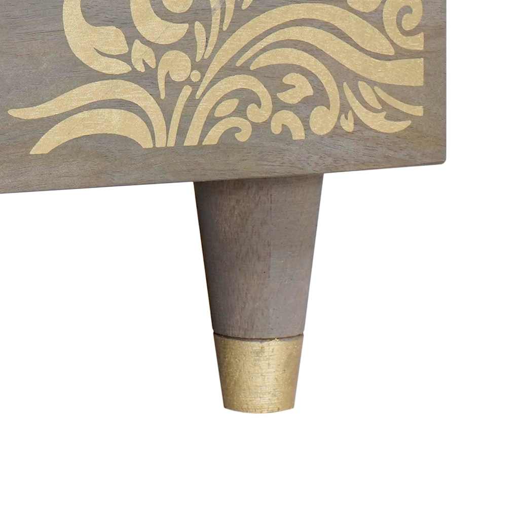 vidaXL Masă de cafea Gri 100 x 54 x 40 cm Lemn de mango solid