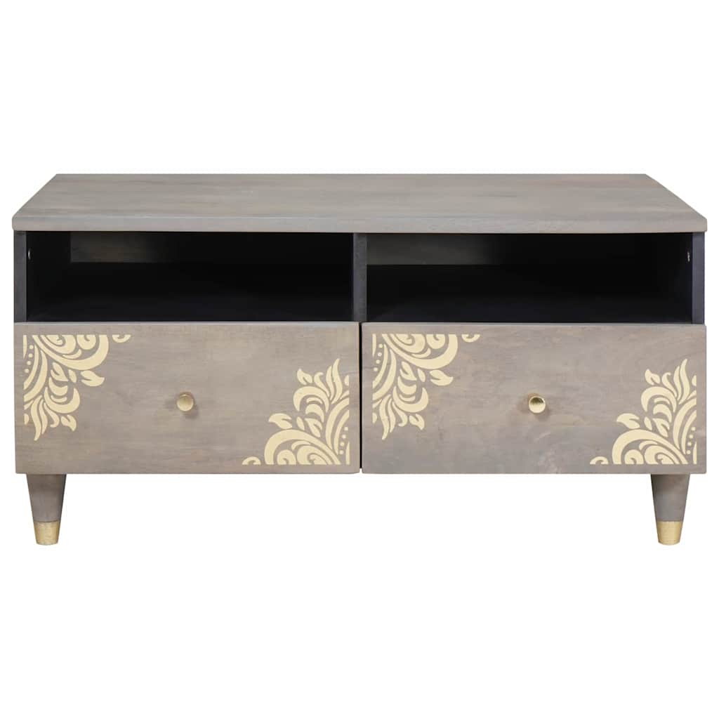 vidaXL Masă de cafea cu sertar Gri 80 x 54 x 40 cm Lemn de mango solid