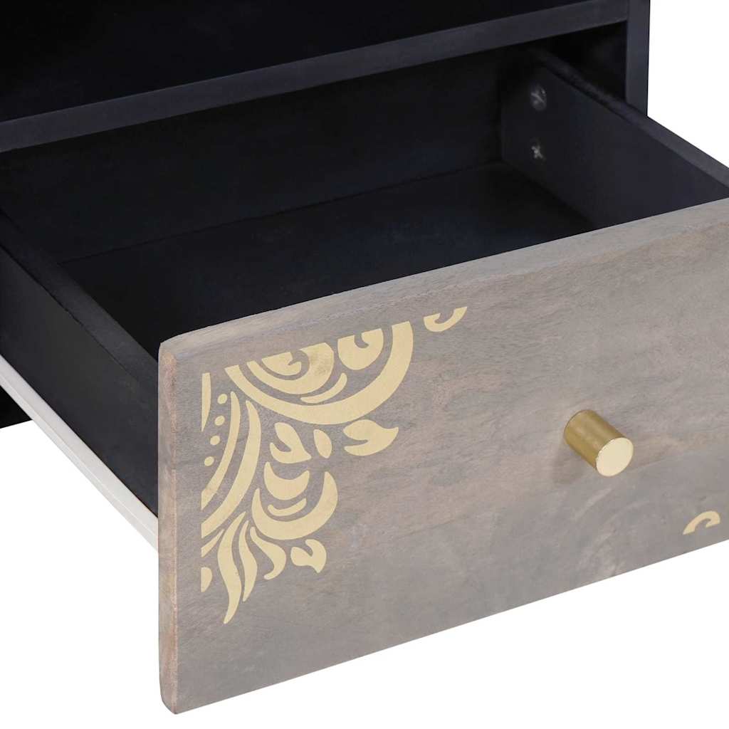 vidaXL Masă de cafea cu sertar Gri 80 x 54 x 40 cm Lemn de mango solid