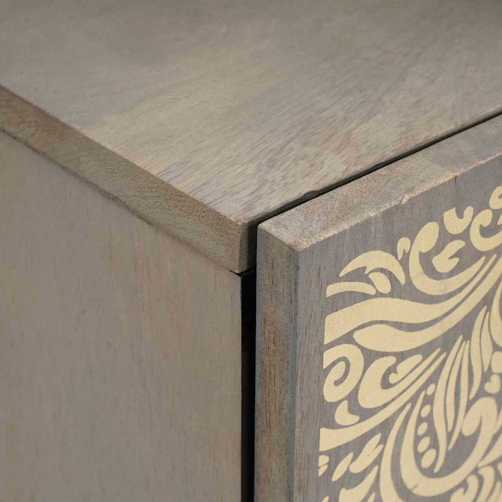 vidaXL Dulap de perete cu ușă Gri 38 x 33 x 48 cm Lemn de mango solid