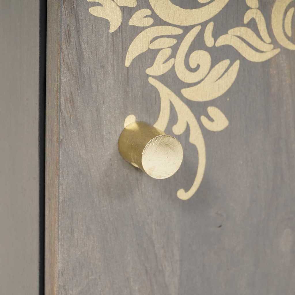 vidaXL Dulap de perete cu ușă Gri 38 x 33 x 48 cm Lemn de mango solid