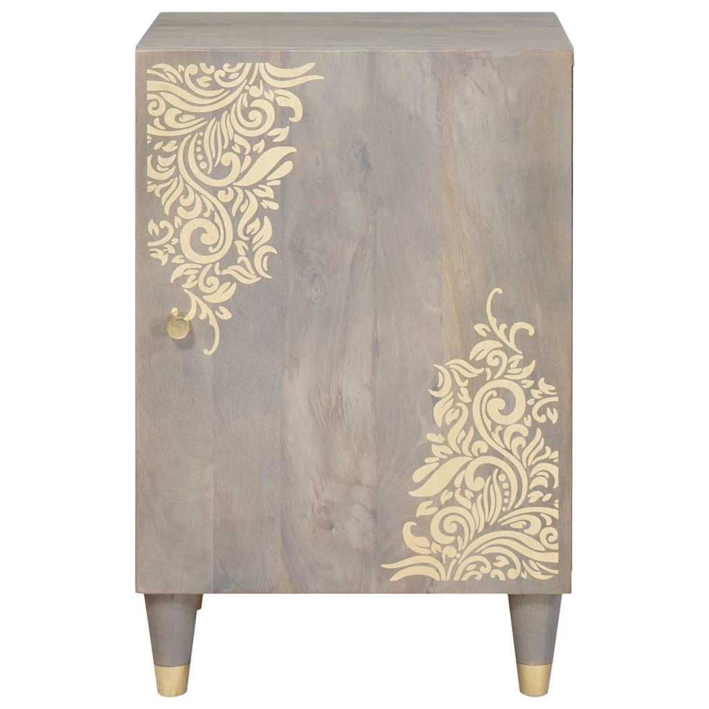 vidaXL Dulap de Baie cu ușă Gri 38 x 33 x 58 cm Lemn de mango solid