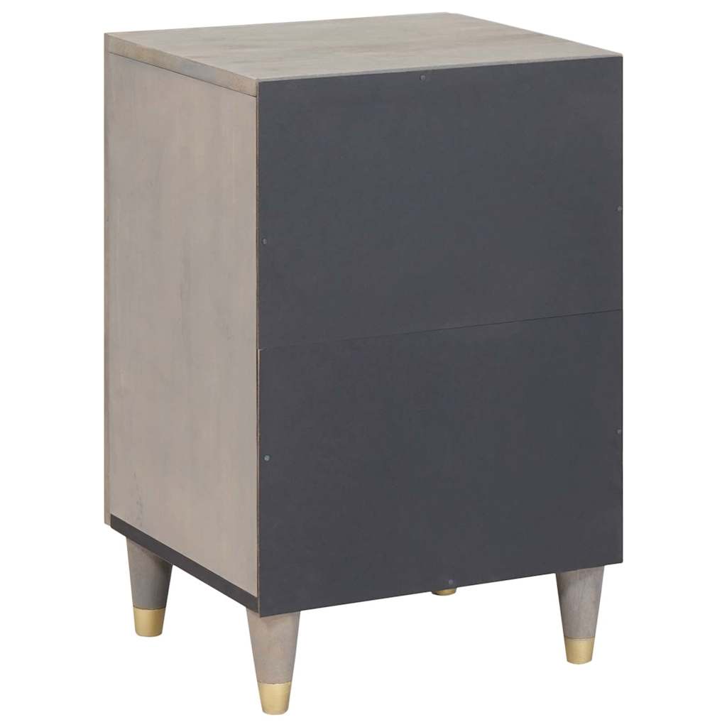 vidaXL Dulap de Baie cu ușă Gri 38 x 33 x 58 cm Lemn de mango solid