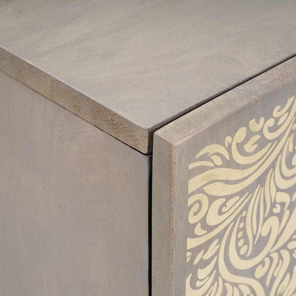 vidaXL Dulap de Baie cu ușă Gri 38 x 33 x 58 cm Lemn de mango solid