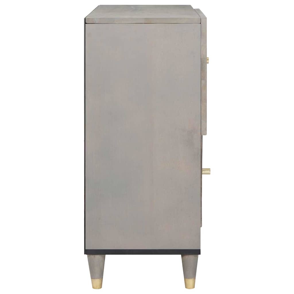 vidaXL Bufet cu raft Gri și Aur 80 x 33 x 75 cm Lemn de mango solid