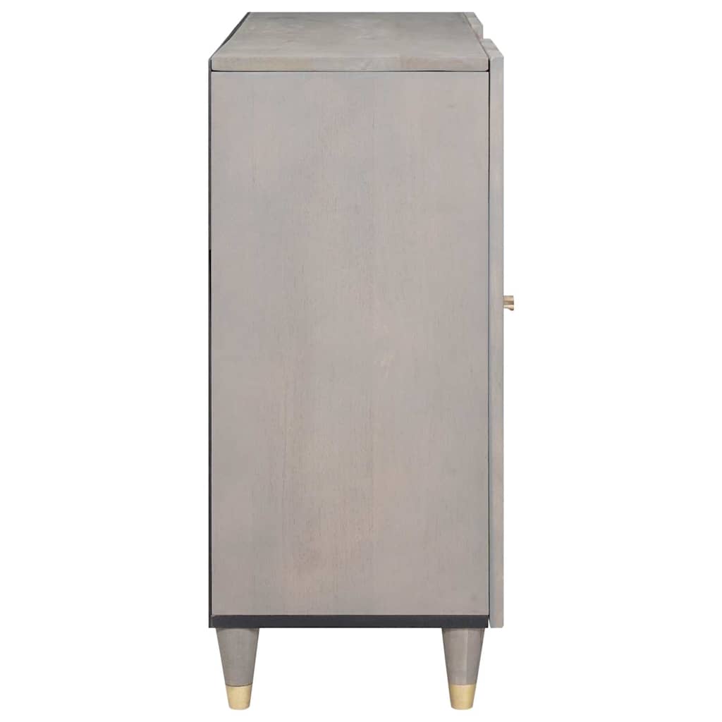 vidaXL Bufet cu raft Gri și Aur 90 x 33 x 75 cm Lemn de mango solid
