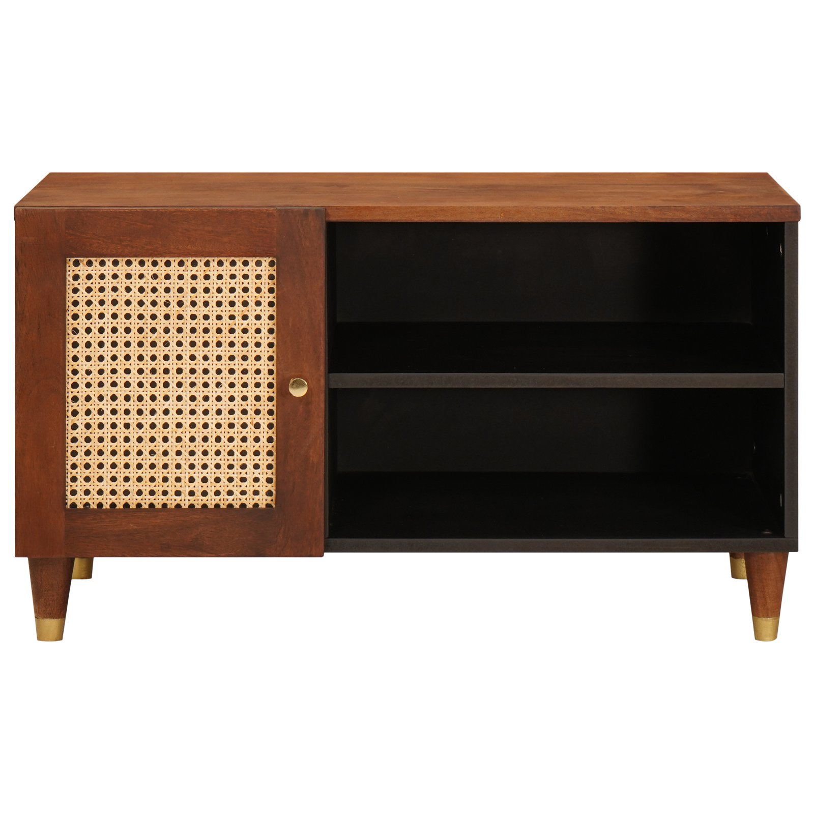 vidaXL Dulapuri și suporturi pentru stocarea media cu raft cu ușă Maro