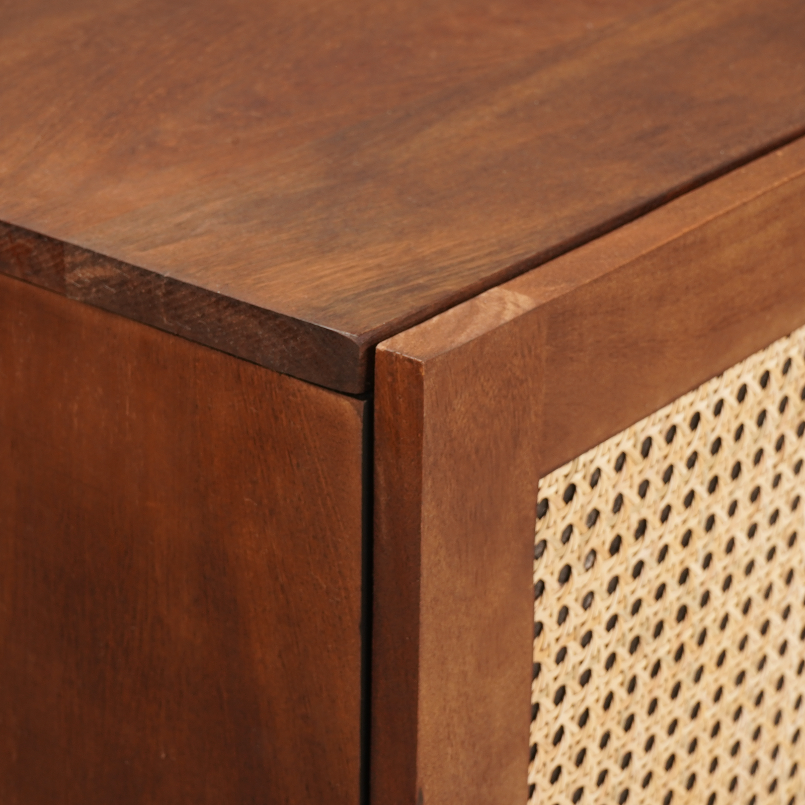 vidaXL Raft înalt Maro 40 x 33.5 x 110 cm Ratan și lemn solid de mango