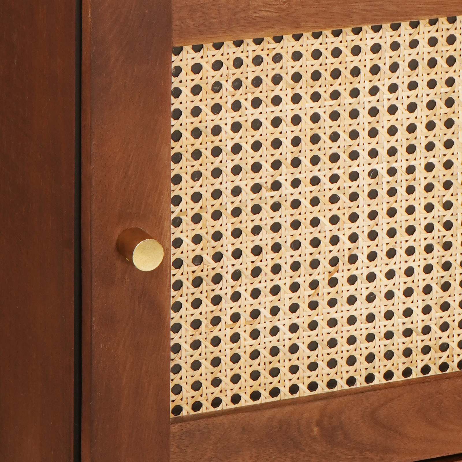 vidaXL Raft înalt Maro 40 x 33.5 x 110 cm Ratan și lemn solid de mango