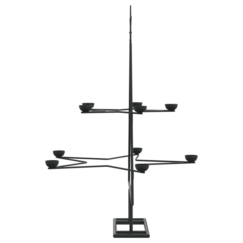 vidaXL Brad de Crăciun din metal pentru decor, negru, 75 cm vidaXL Brad de Crăciun din metal pentru decor, negru, 75 cm