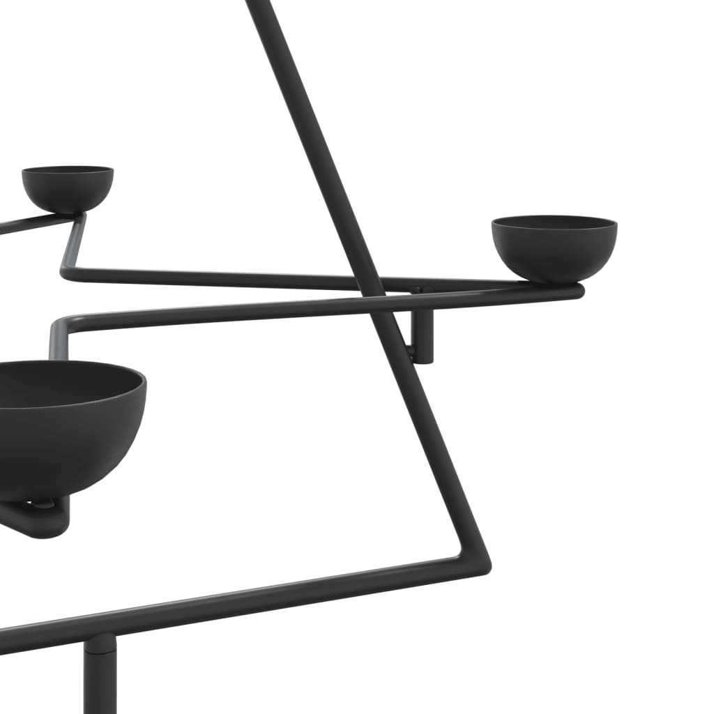 vidaXL Brad de Crăciun din metal pentru decor, negru, 75 cm vidaXL Brad de Crăciun din metal pentru decor, negru, 75 cm