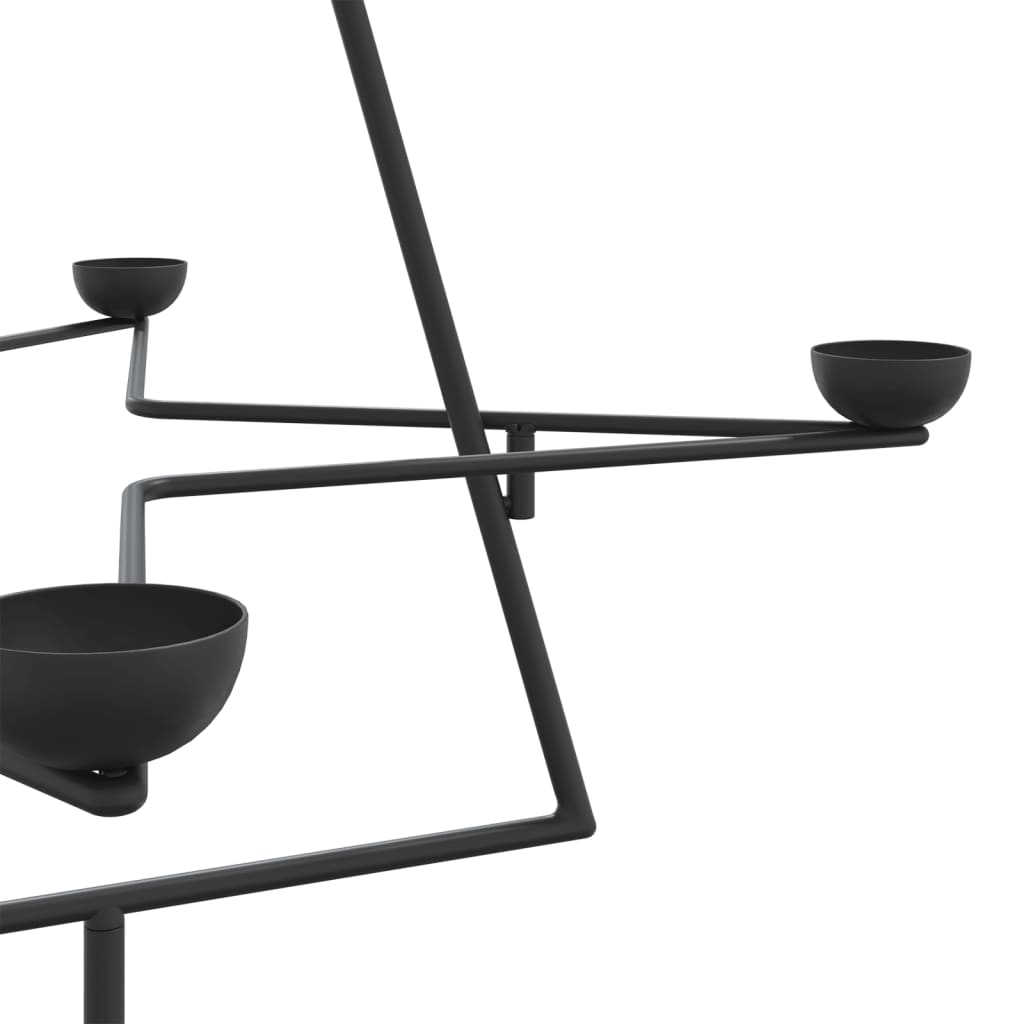 vidaXL Brad de Crăciun din metal pentru decor, negru, 105 cm
