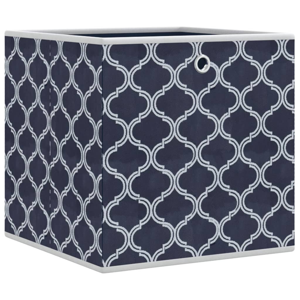 vidaXL Cutii depozit pliabile 10buc albastru 32x32x32cm textil nețesut vidaXL Cutii depozit pliabile 10buc albastru 32x32x32cm textil nețesut