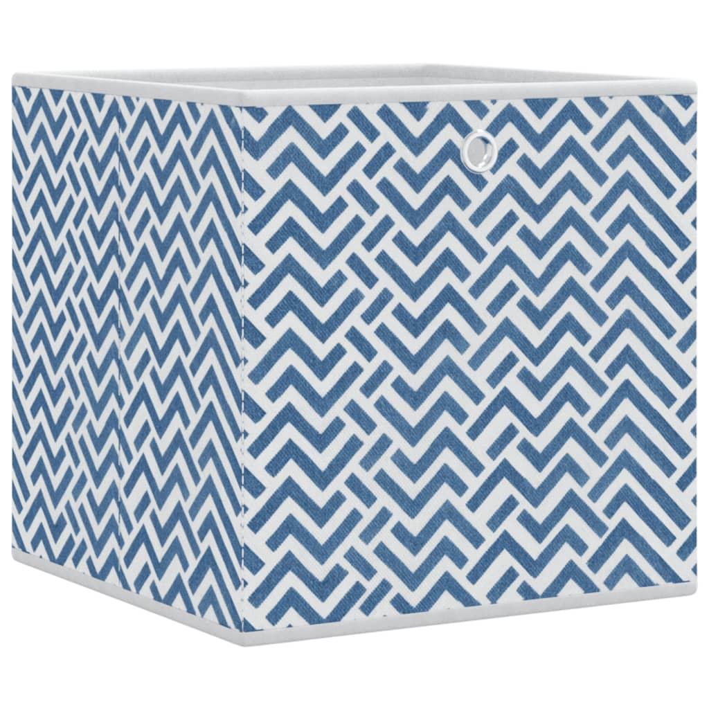 vidaXL Cutii depozit pliabile 10buc albastru 32x32x32cm textil nețesut vidaXL Cutii depozit pliabile 10buc albastru 32x32x32cm textil nețesut