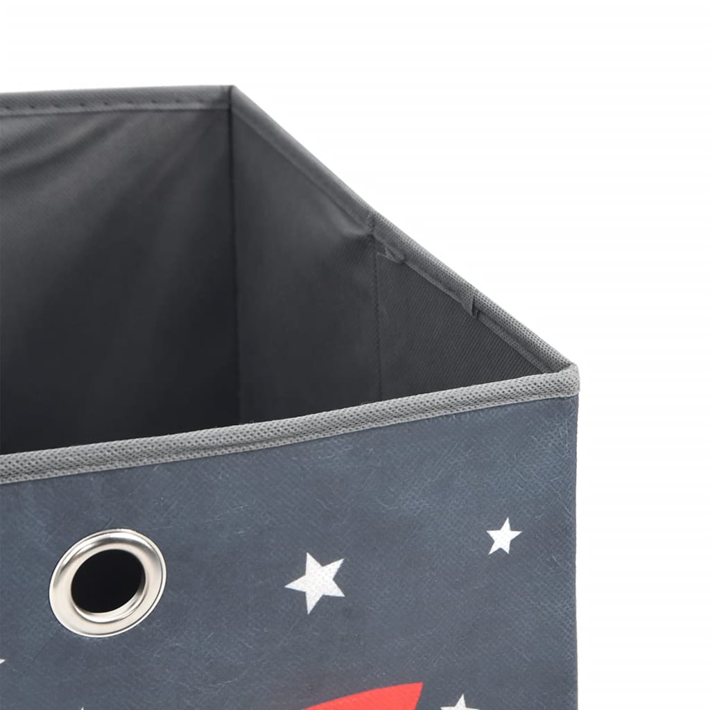 vidaXL Cutii depozitare pliabile 4 buc. gri 32x32x32 cm textil nețesut vidaXL Cutii depozitare pliabile 4 buc. gri 32x32x32 cm textil nețesut