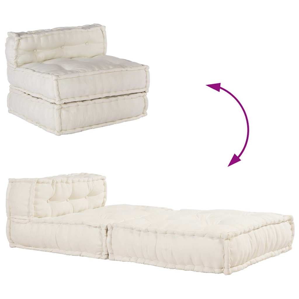 vidaXL Unitatea de sofa modulară crem 70x70x54 țesătură