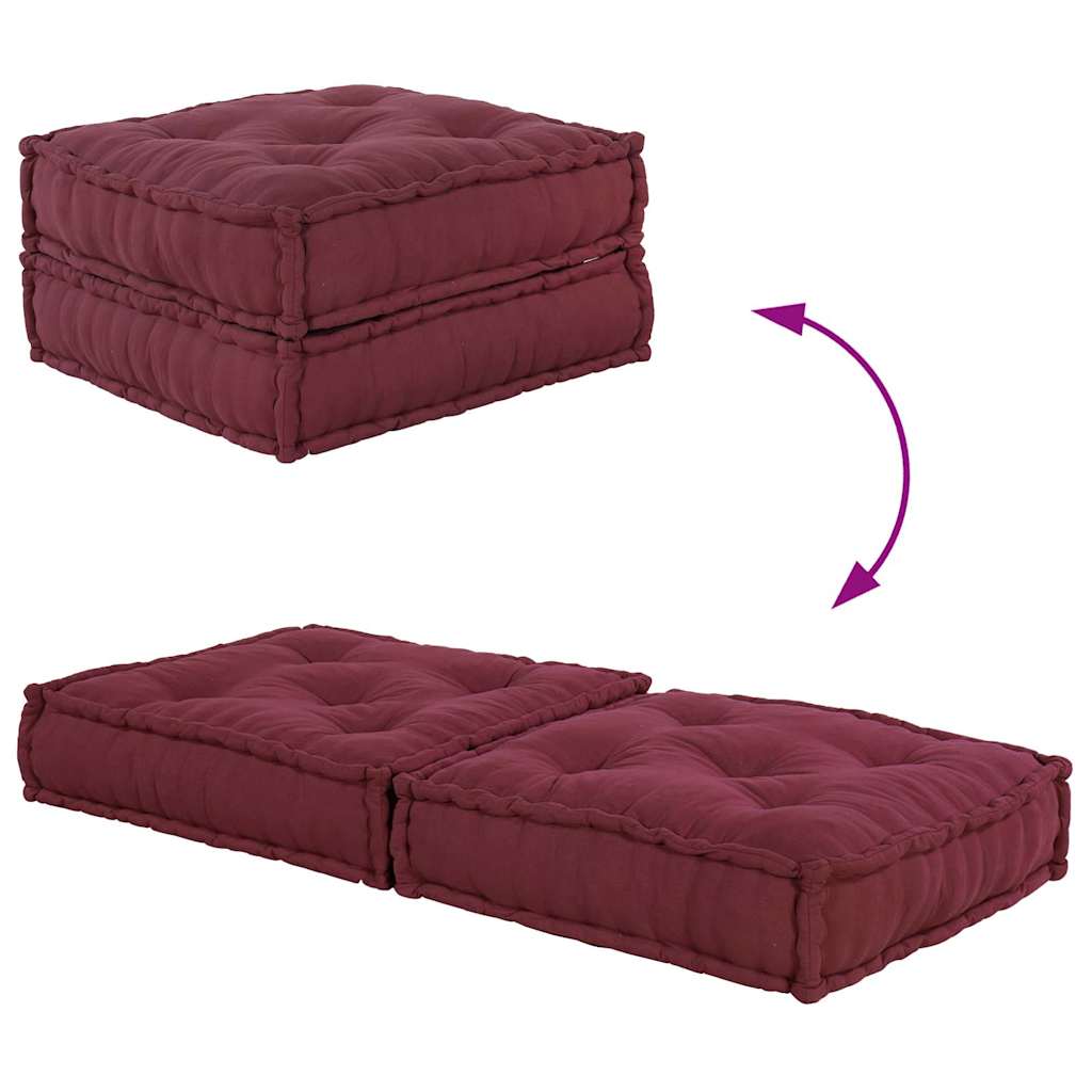 vidaXL Puf modular Maroon 70x70x36 țesătură vidaXL Puf modular Maroon 70x70x36 țesătură