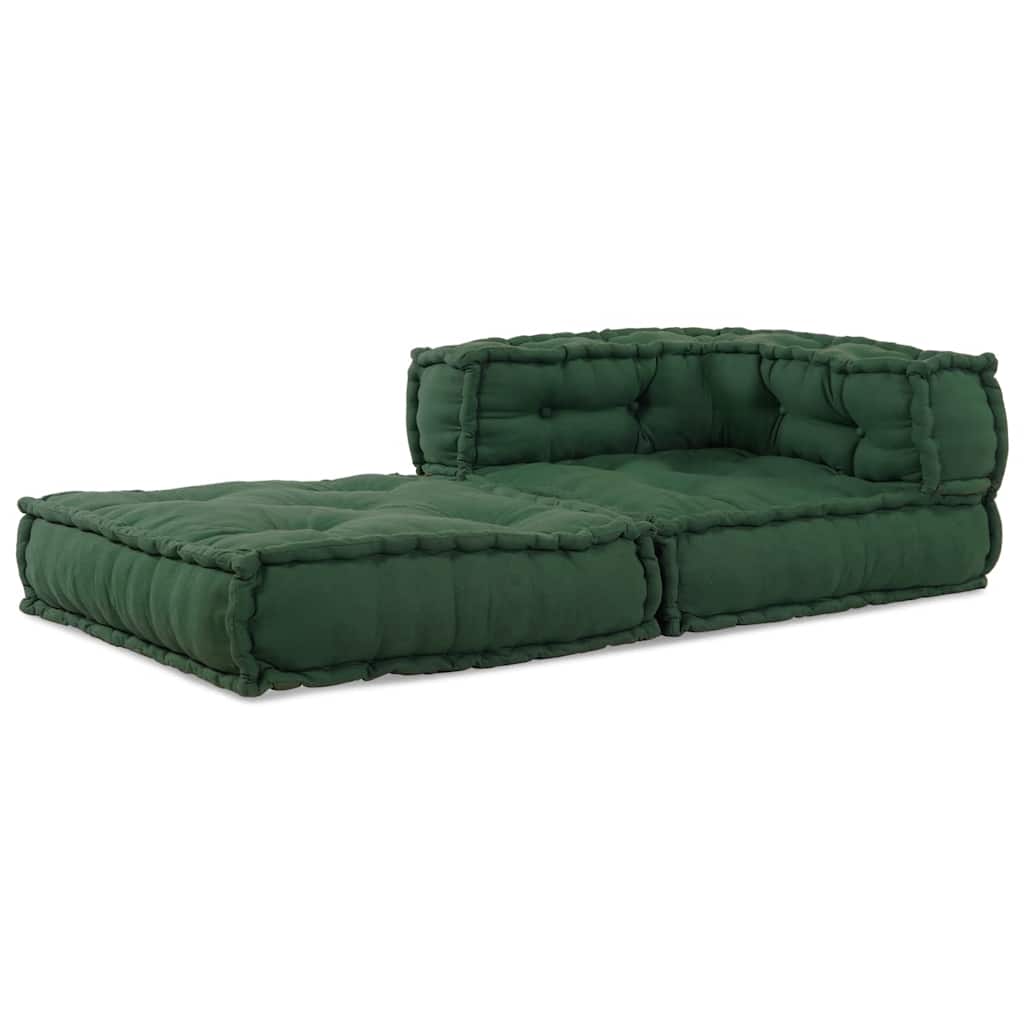 vidaXL Unitatea de sofa modulară verde 70x70x54 țesătură