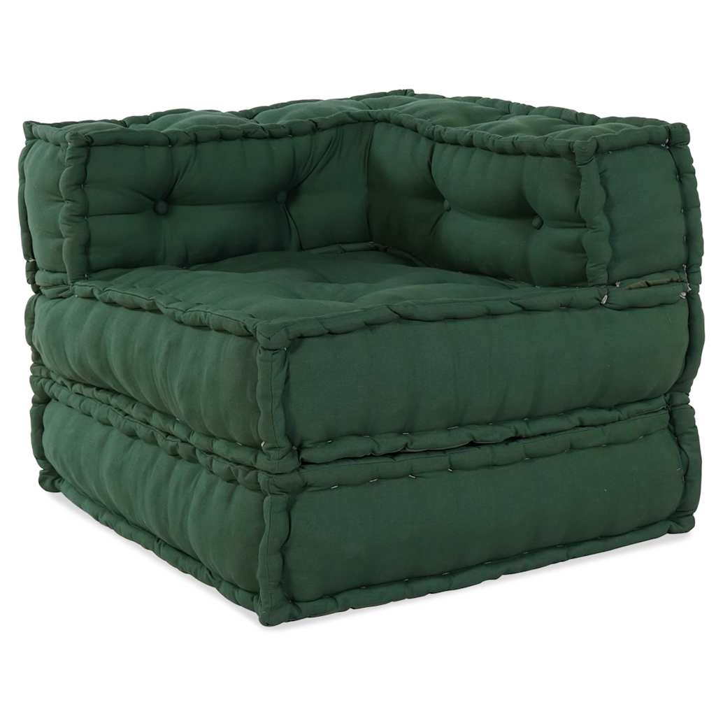 vidaXL Unitatea de sofa modulară verde 70x70x54 țesătură