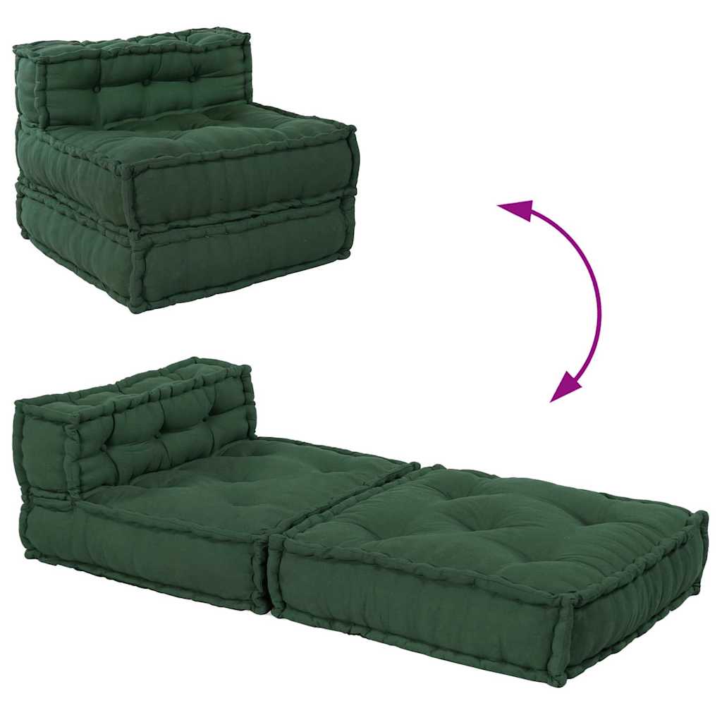 vidaXL Puf modular verde 70x70x54 țesătură vidaXL Puf modular verde 70x70x54 țesătură