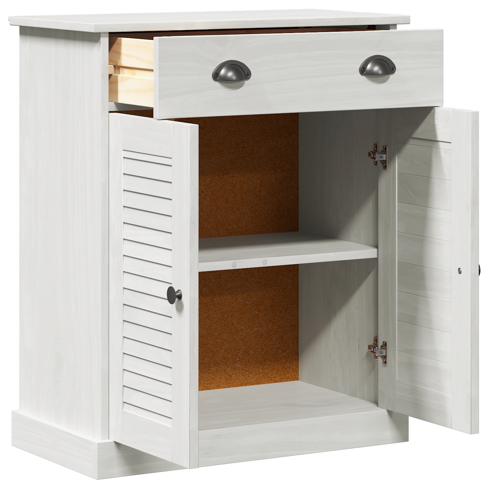 vidaXL Dulap de Baie Alb 68 x 34 x 80 cm Lemn masiv de pin vidaXL Dulap de Baie Alb 68 x 34 x 80 cm Lemn masiv de pin