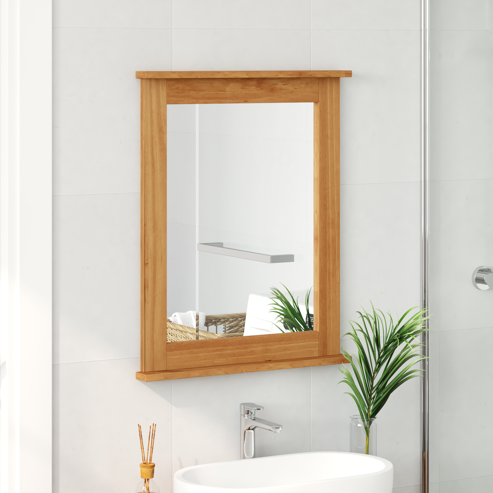 vidaXL Oglindă VIGO maro miere 55.5 x 5 x 70 cm Lemn masiv de pin vidaXL Oglindă VIGO maro miere 55.5 x 5 x 70 cm Lemn masiv de pin