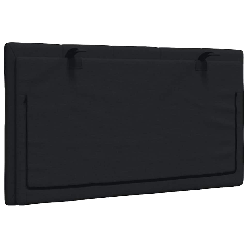vidaXL Pernă pentru tăblie de pat, negru, 80 cm, material textil