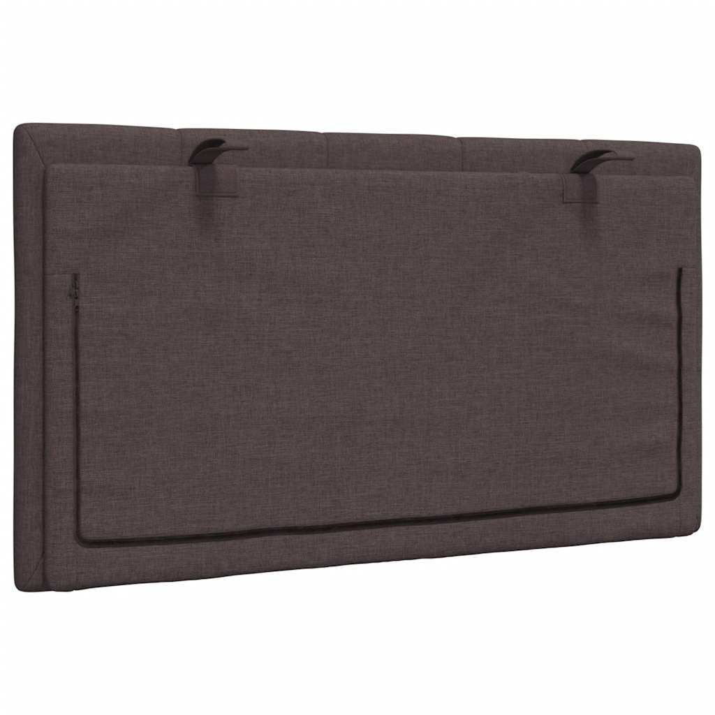 vidaXL Pernă pentru tăblie de pat maro închis, 80 cm, material textil vidaXL Pernă pentru tăblie de pat maro închis, 80 cm, material textil