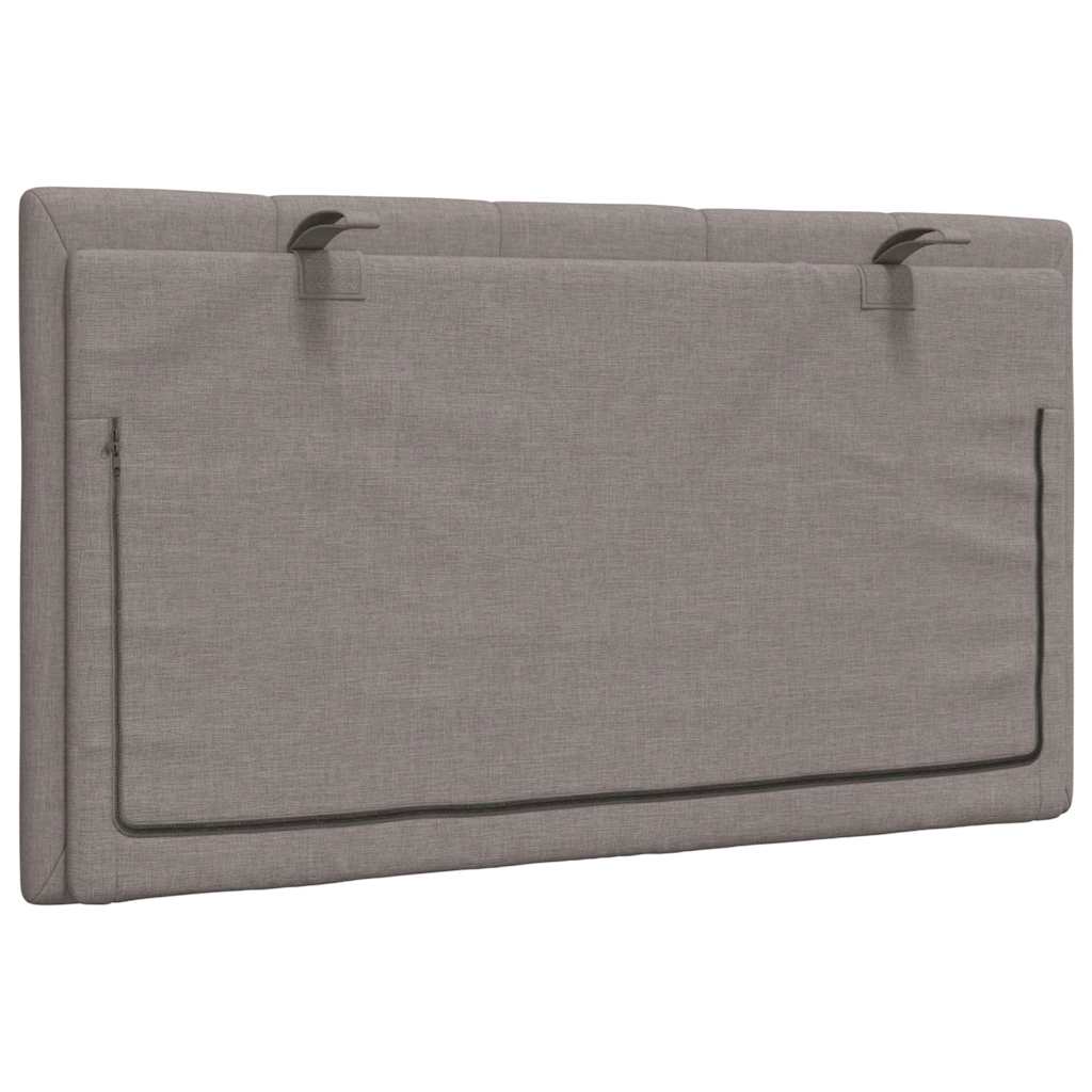 vidaXL Pernă pentru tăblie de pat, gri taupe, 80 cm, material textil vidaXL Pernă pentru tăblie de pat, gri taupe, 80 cm, material textil