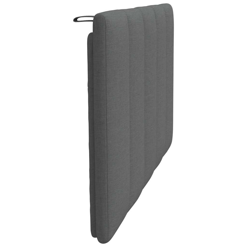 vidaXL Pernă pentru tăblie de pat, gri închis, 90 cm, material textil vidaXL Pernă pentru tăblie de pat, gri închis, 90 cm, material textil