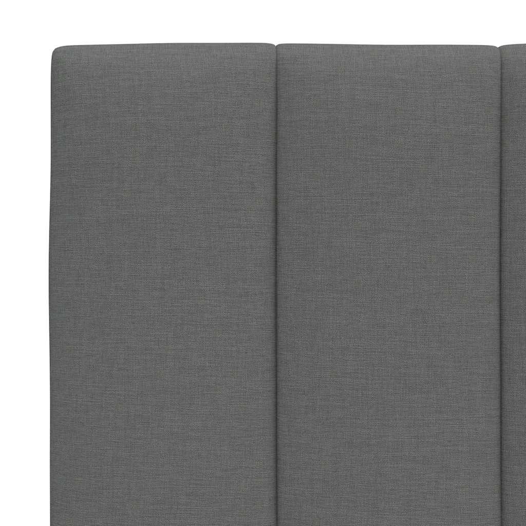 vidaXL Pernă pentru tăblie de pat, gri închis, 90 cm, material textil vidaXL Pernă pentru tăblie de pat, gri închis, 90 cm, material textil