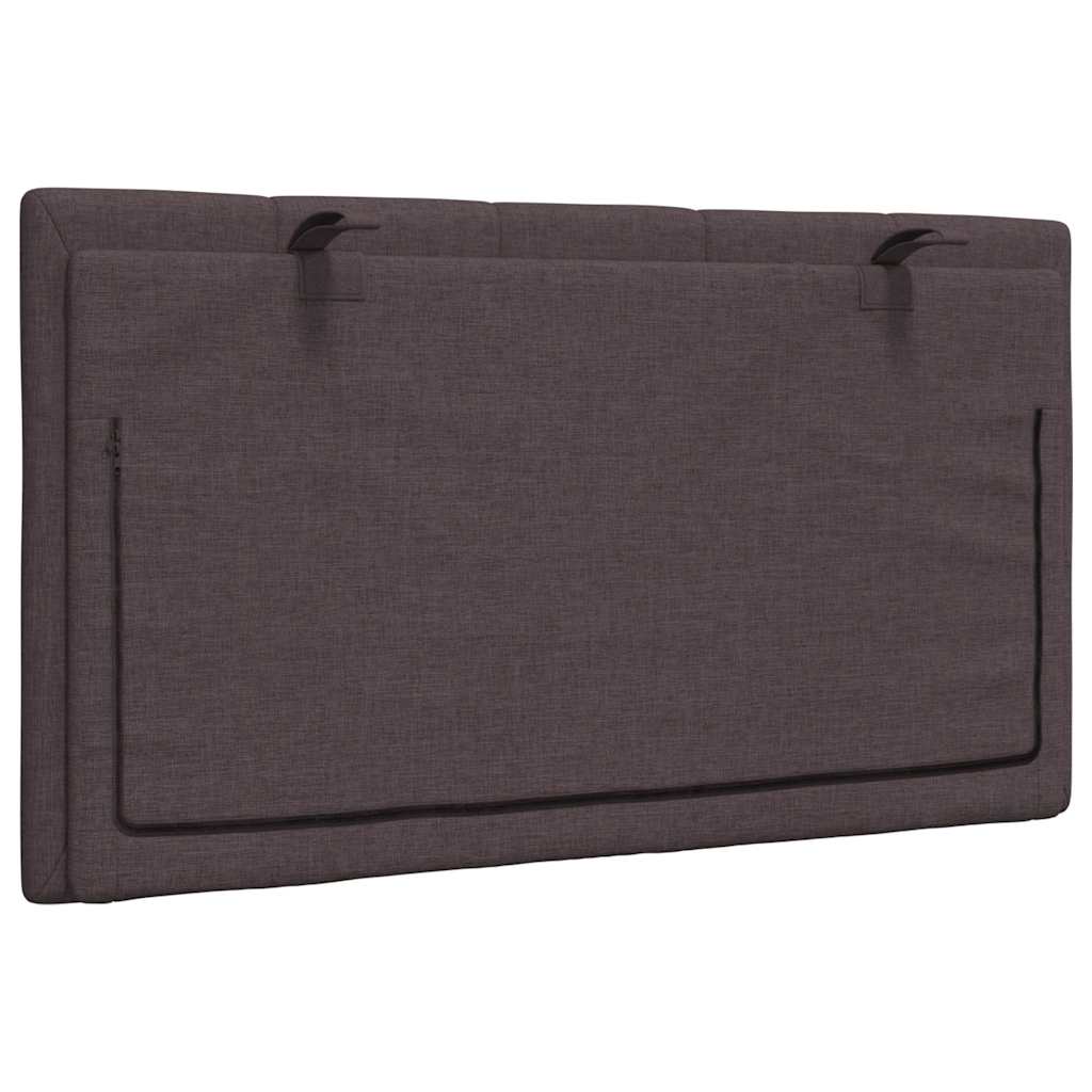 vidaXL Pernă pentru tăblie de pat maro închis, 90 cm, material textil vidaXL Pernă pentru tăblie de pat maro închis, 90 cm, material textil