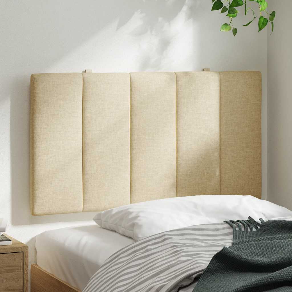 vidaXL Pernă pentru tăblie de pat, crem, 90 cm, material textil