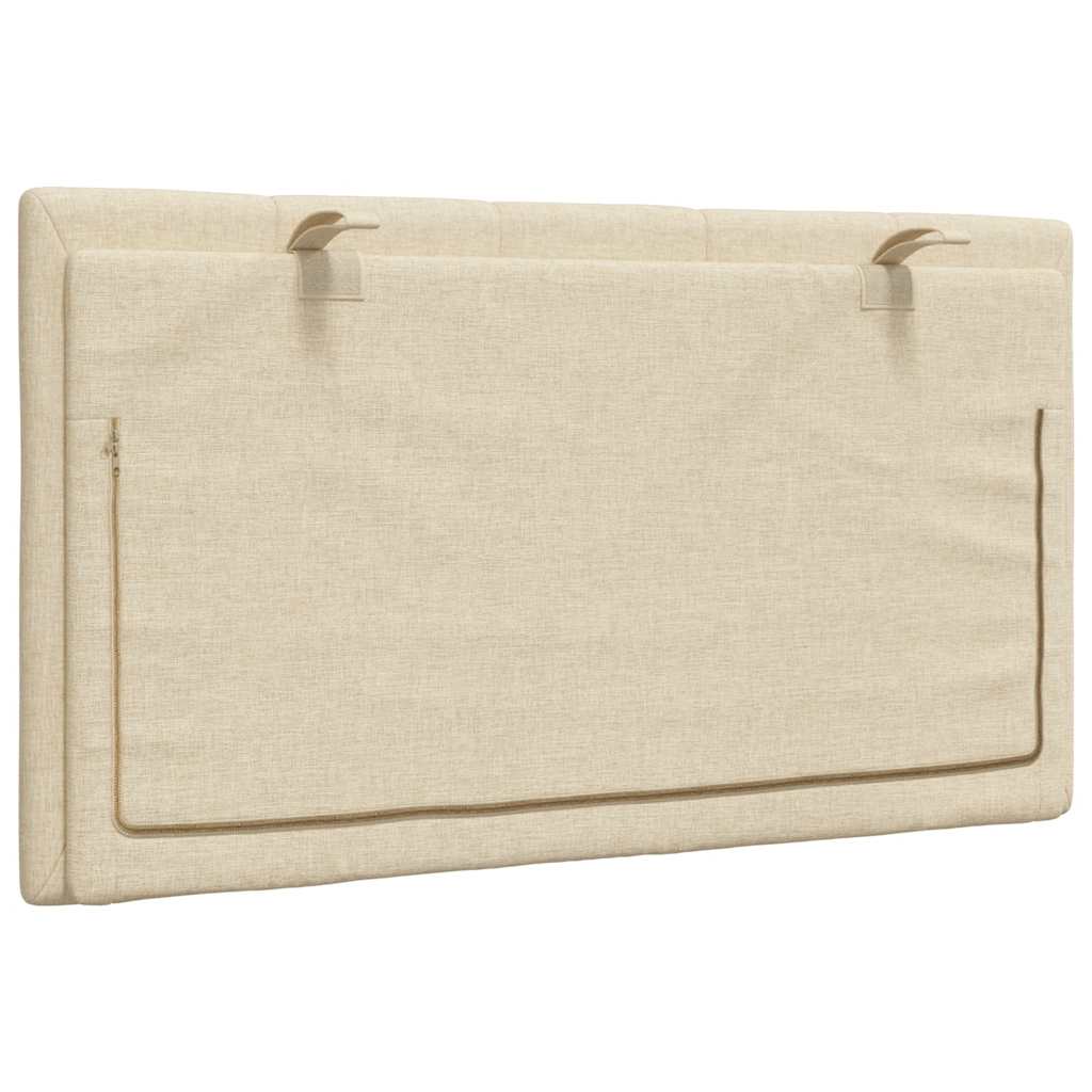 vidaXL Pernă pentru tăblie de pat, crem, 90 cm, material textil
