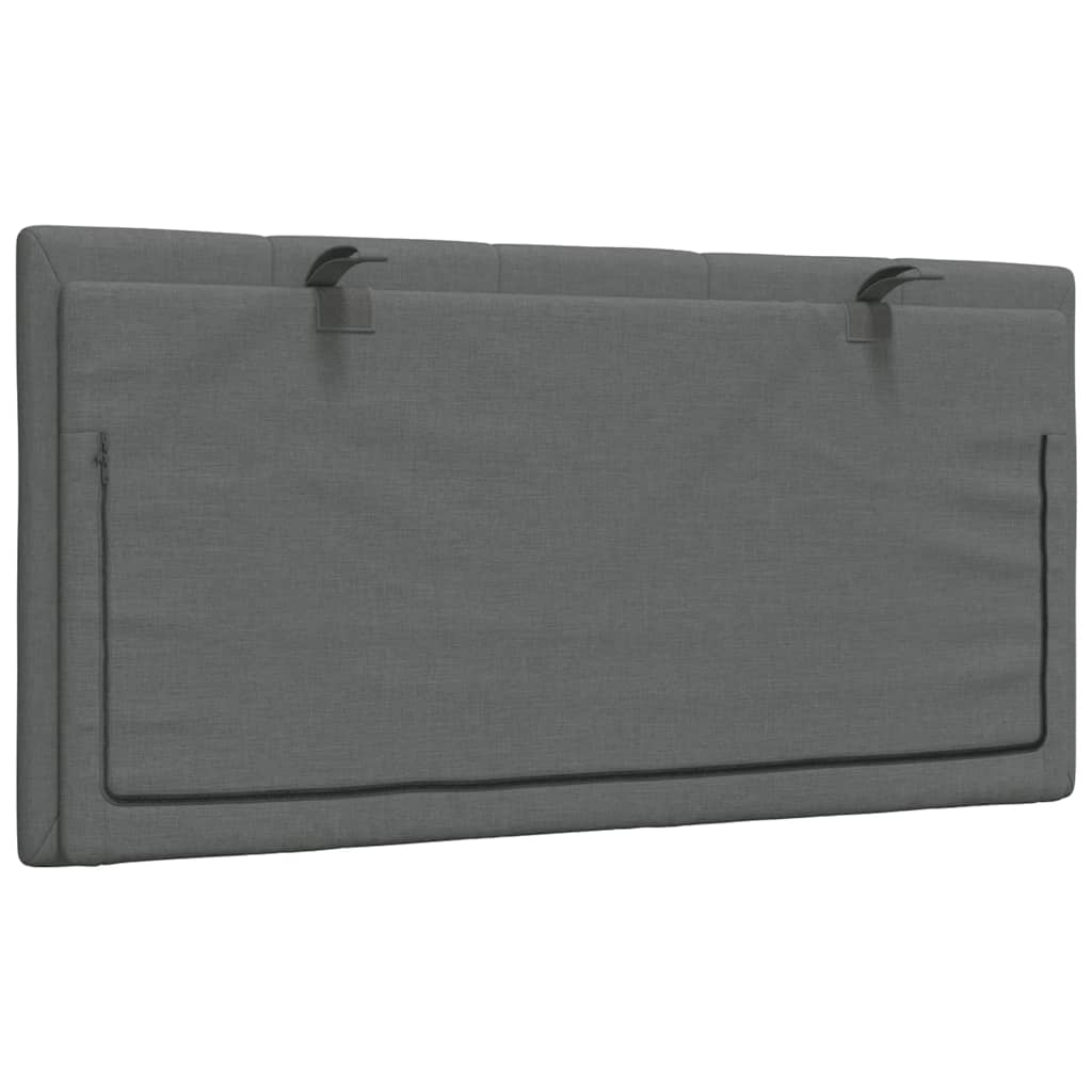 vidaXL Pernă pentru tăblie de pat, gri închis, 100 cm, material textil